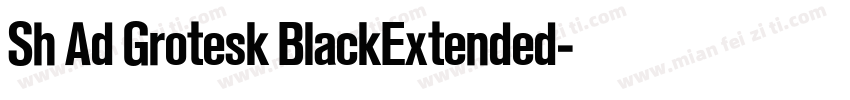 Sh Ad Grotesk BlackExtended字体转换